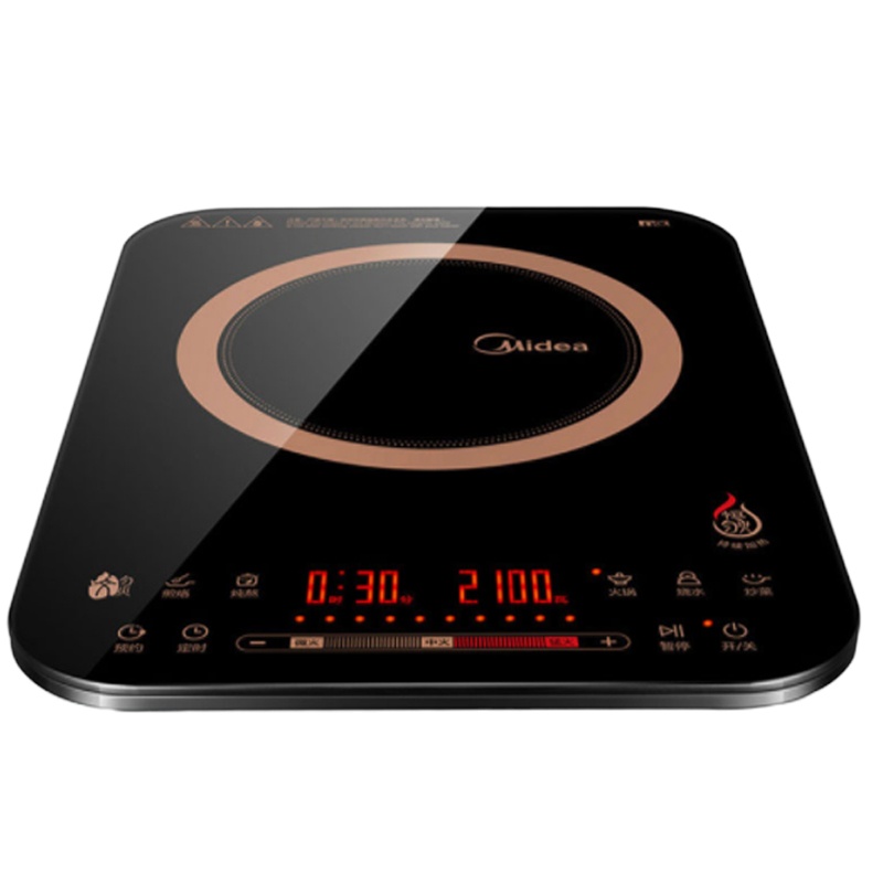 美的(Midea)电磁炉套装家用电池炉大火力触摸控制汤锅炒锅 C21-RH2153