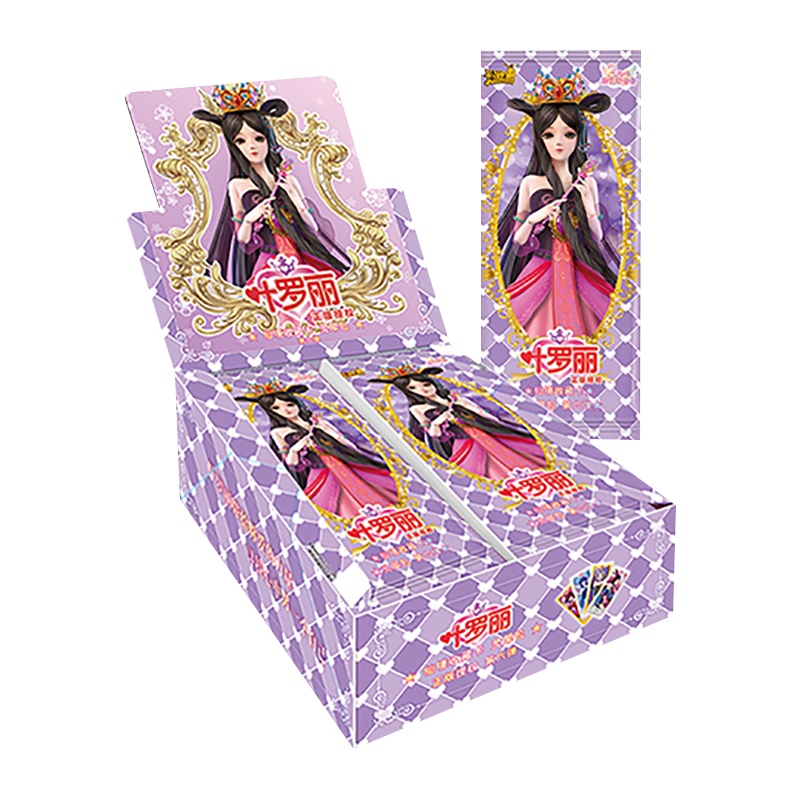 keeppley正版yeluoli卡片精灵梦冰灵公主女孩玩具儿童夜萝莉闪卡娃娃卡牌灵犀卡儿童礼物