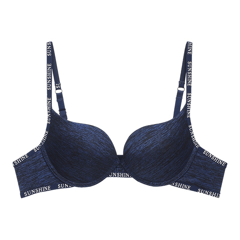 都市丽人简约纯色一字比3/4杯光面聚拢女士内衣胸罩文胸BB8130