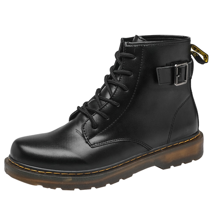 博迈伦秋冬男靴系带马丁靴皮面工装靴保暖雪地靴NML-3353