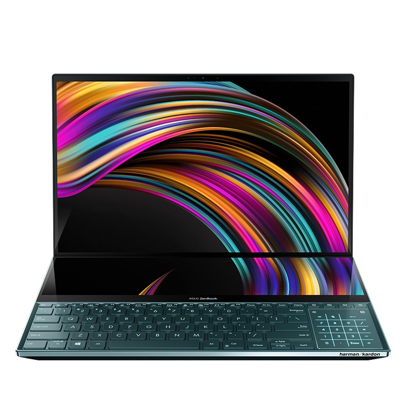 华硕(ASUS) 灵耀X2 Pro 英特尔酷睿i9 15.6英寸双4K触控屏创意设计笔记本电脑(i9-9980HK 32G 1TBSSD)翡翠玉 官方标配