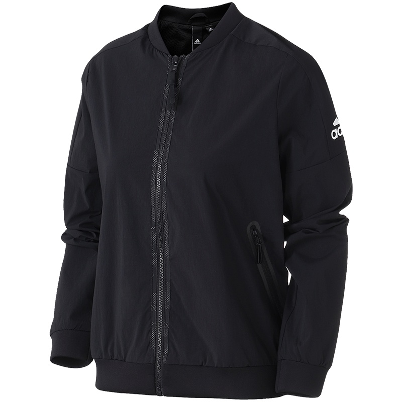 adidas阿迪达斯女子夹克外套立领休闲运动服DM5258 L DM5258白