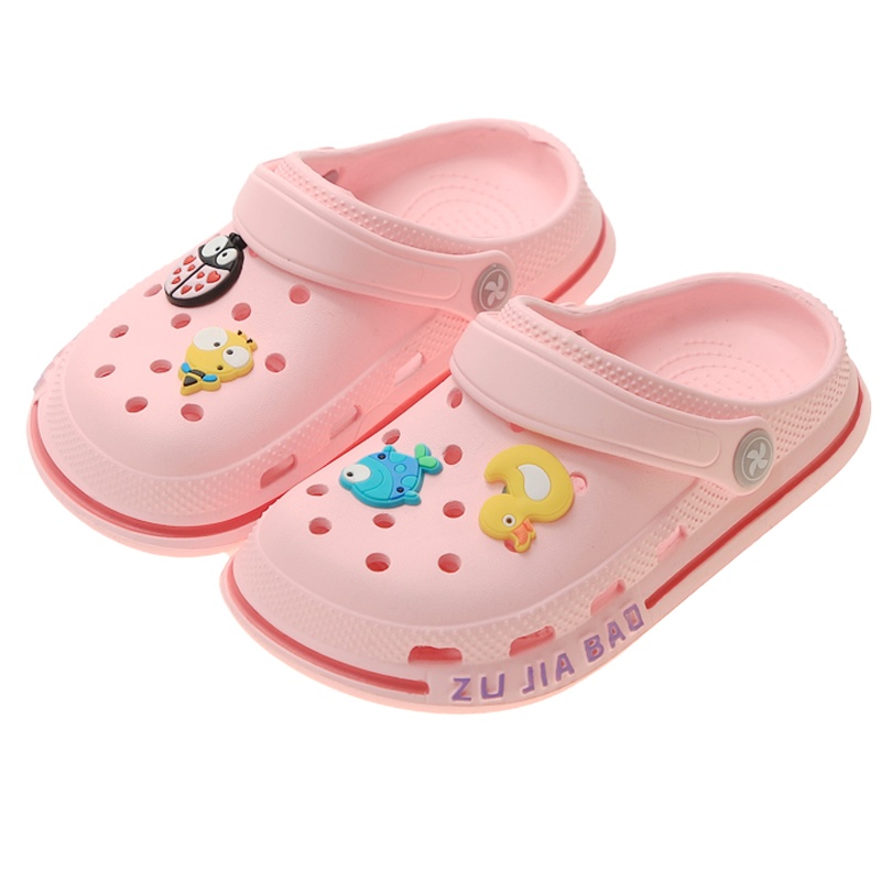 乐可爱儿童洞洞鞋男女童宝宝凉拖鞋防滑家居室内拖鞋外穿沙滩鞋室外1-3-5-7-9岁