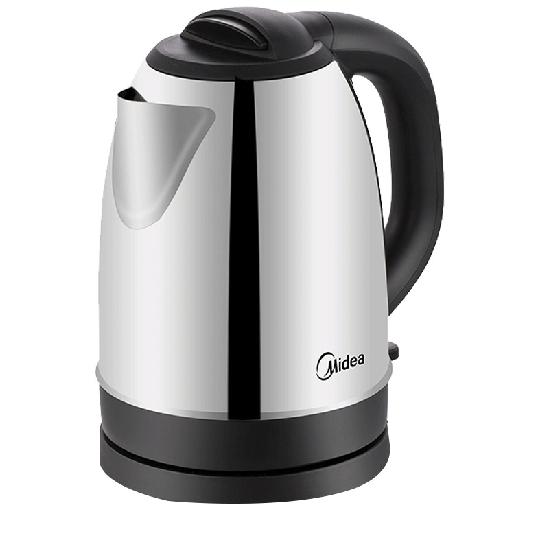 美的 SJ1702HM 电热水壶 304不锈钢 1.7L 自动断电 大容量 防干烧 金属色