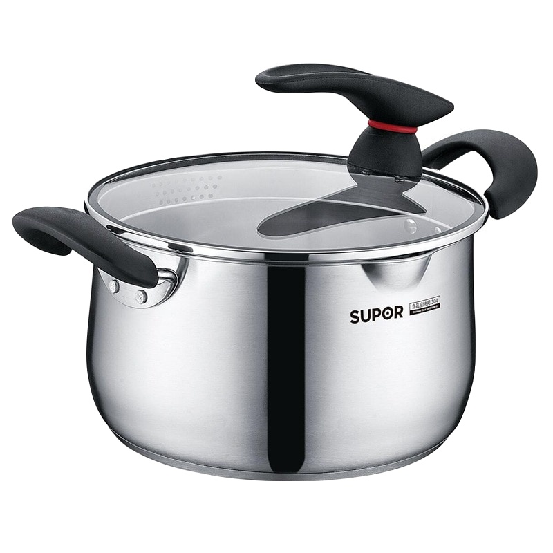 苏泊尔汤锅 ST24JA1 24cm不锈钢复底汤锅 加厚可立盖奶锅