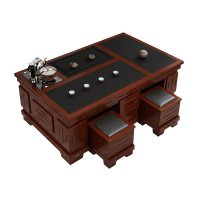 爱家生活功夫茶桌椅带烧水壶火烧石茶几套装一体客厅办公室泡茶台餐桌