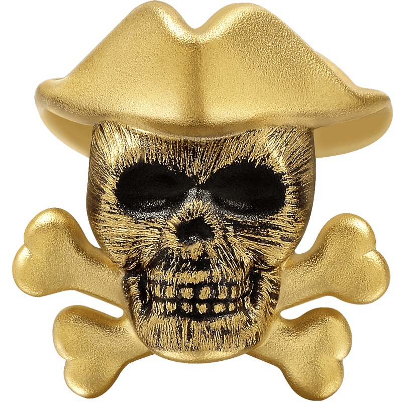 周生生(CHOW SANG SANG)金足金Charme XL骷髅头款串珠海盗转运珠定价