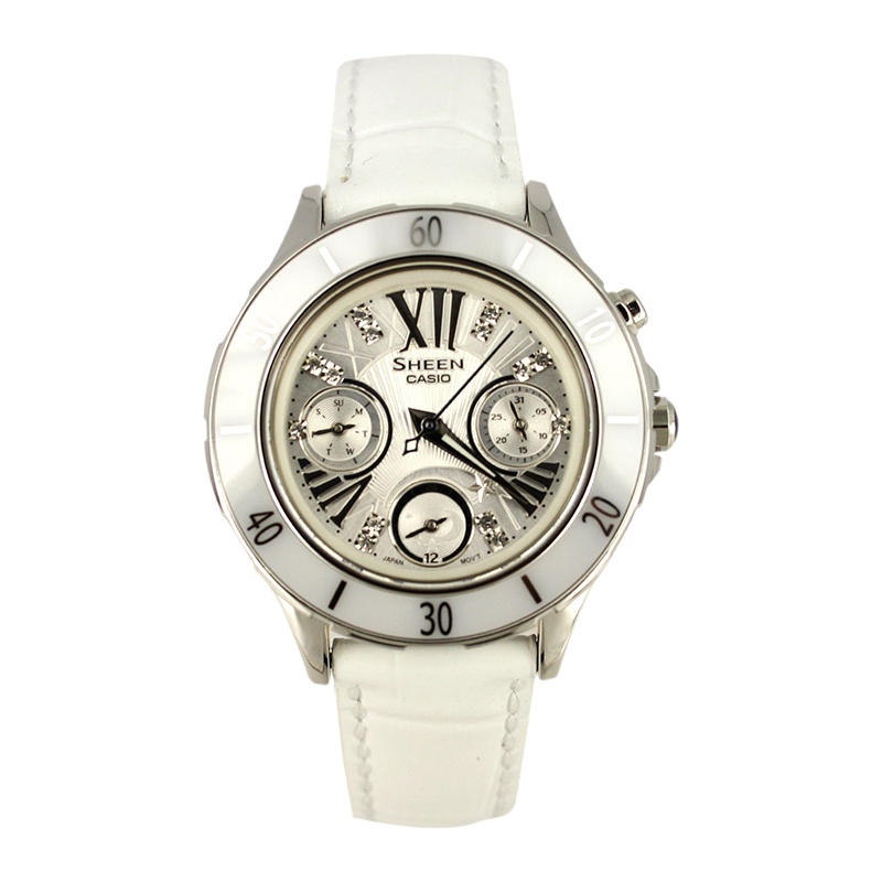 卡西欧(CASIO)手表石英表女表 时尚优雅女士腕表 SHE-3505L-7A