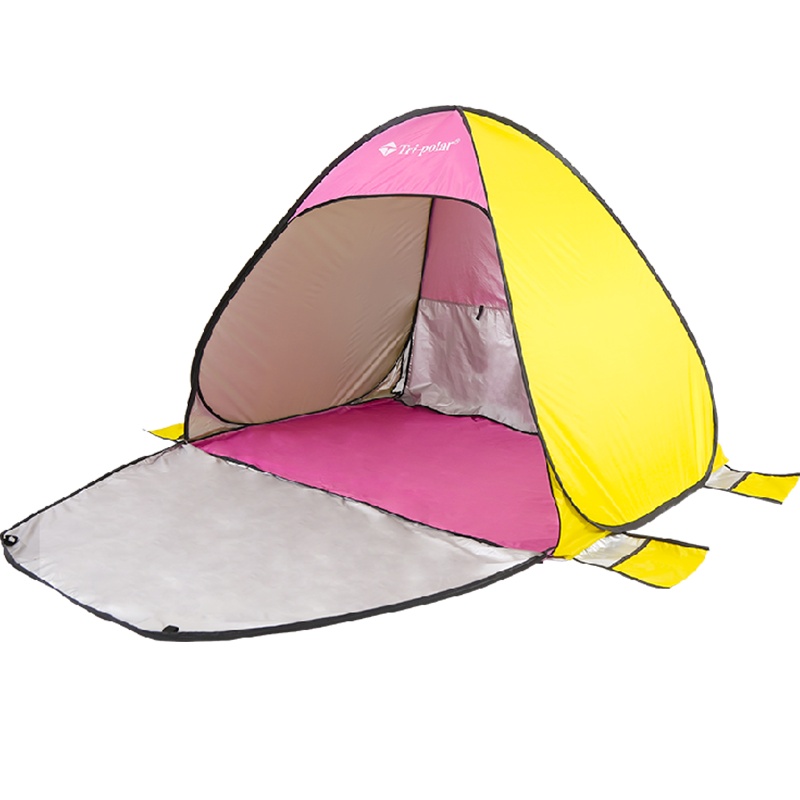 三极户外(Tripolar)TP2358 沙滩帐篷海边户外3-4人全自动速开公园野餐遮阳防晒儿童室外帐篷