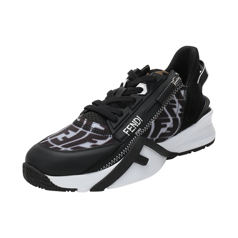 FENDI 男士 织物配皮等多种面料FLOW休闲运动鞋7E1392 AF69