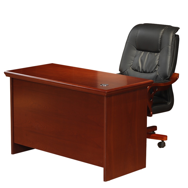 巨高办公家具中式实木贴皮油漆办公桌班桌 默认胡桃色