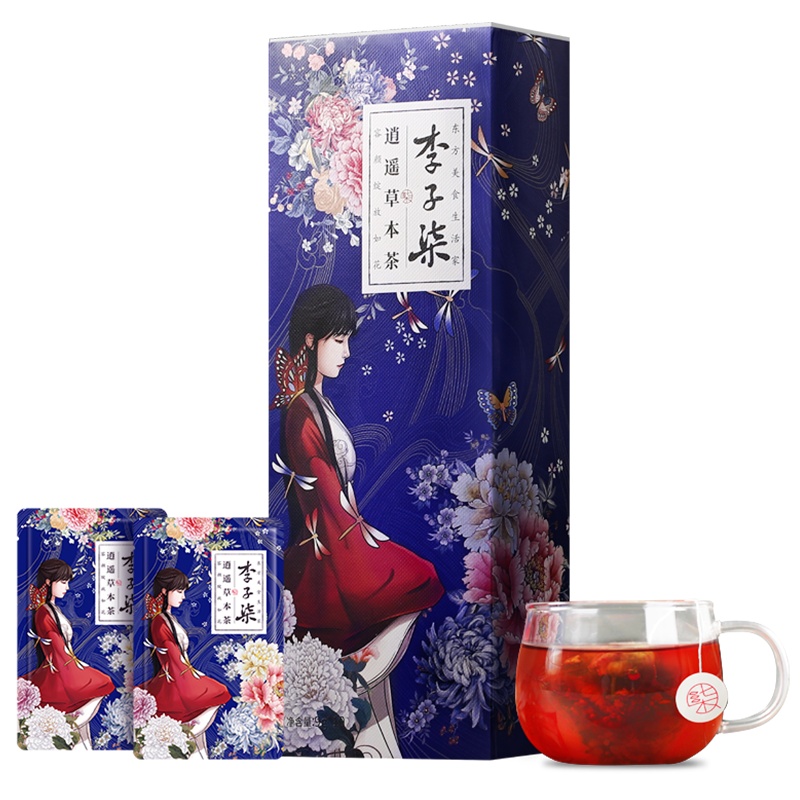 李子柒逍遥草本茶养花茶生茶赤小豆薏米玫瑰菊花茶包9g*10包