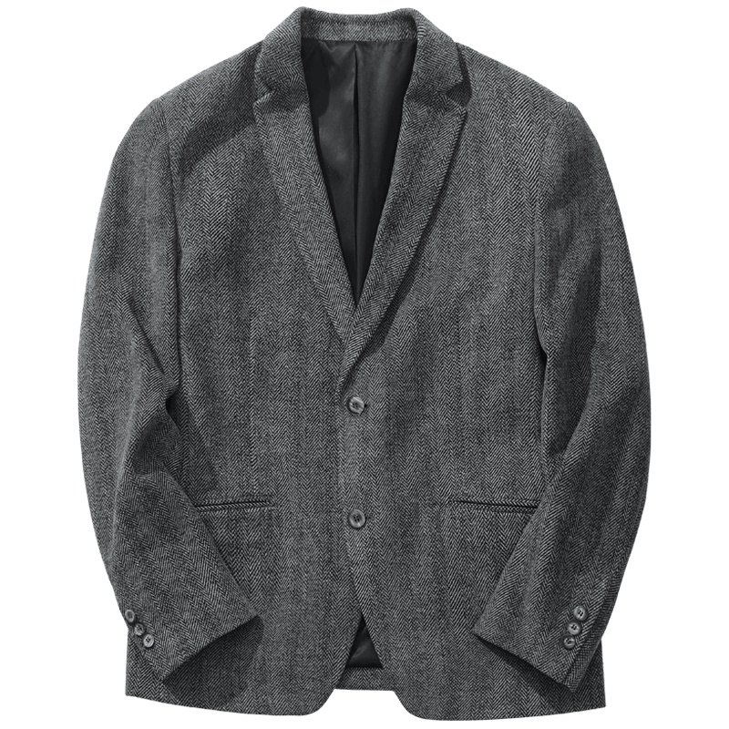 千纸鹤男士时尚职业单西2019春秋商务休闲小西装正装外套男35179