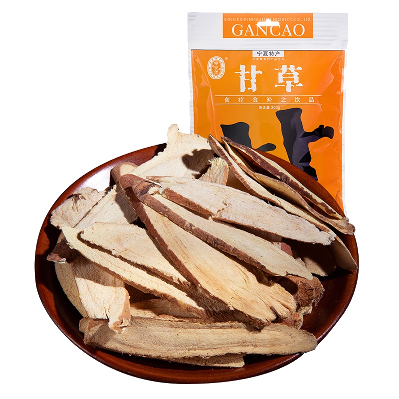 宁安堡纯甘草片茶叶大片200g×2袋