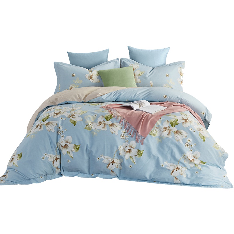 雅兰家纺四件套全棉纯棉床上用品床单被套被罩床笠被子四件套