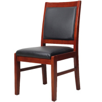 创世人 办公实木会议椅时尚简约职员麻将椅电脑人体工学皮革椅学习椅