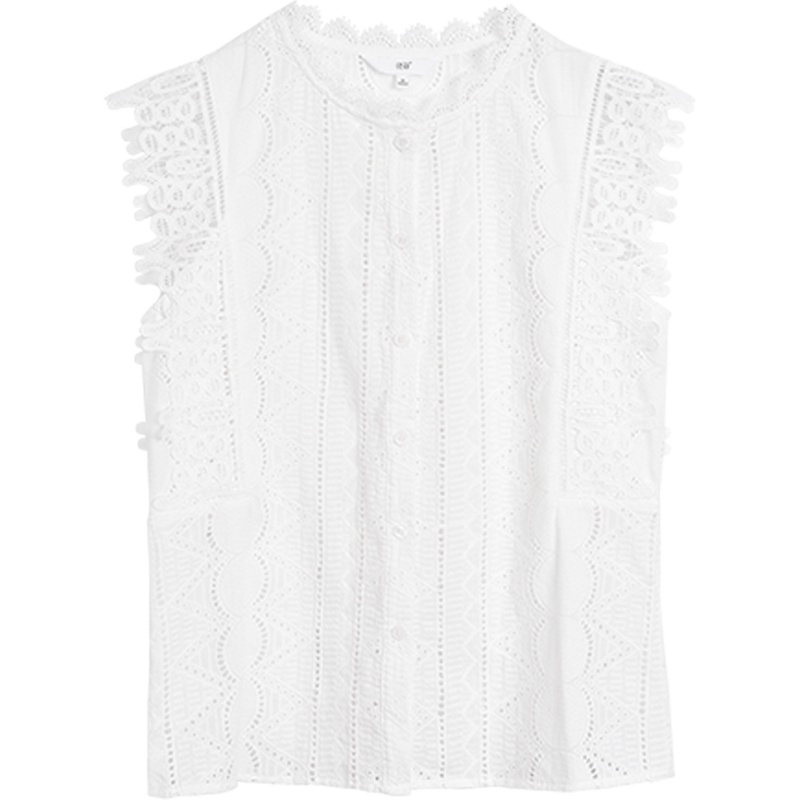 OSA欧莎白色衬衫女设计感小众2019新款夏宽松上衣职业装气质洋气