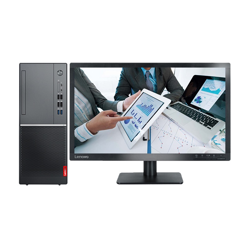 联想(Lenovo)扬天M6610d商务家用办公台式机电脑 21.5英寸 i5-9400/4G/1T+128G/集显/Win10