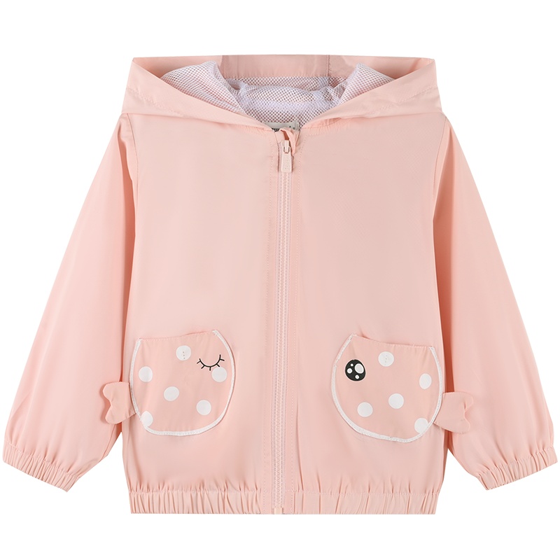 [8折价:28.8元]铅笔俱乐部童装女小童外套双层连帽洋气儿童宝宝上衣2022春秋新款