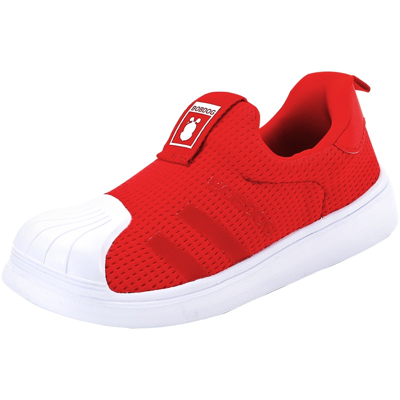 巴布豆童鞋儿童贝壳头鞋子男童运动鞋女童2020春季新款宝宝休闲鞋透气