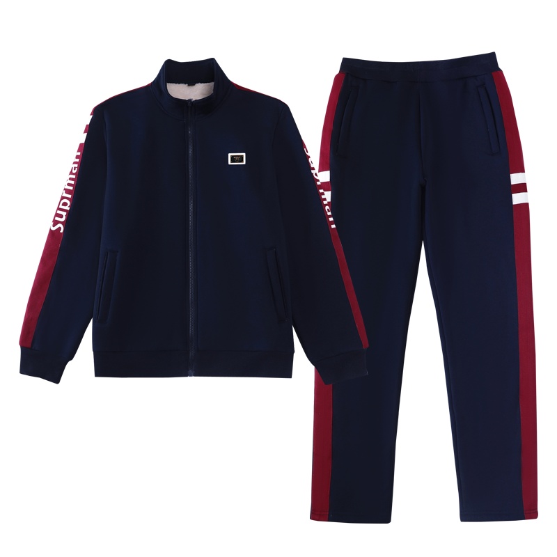 均妮男休闲运动套装潮牌 2021新款韩版ins秋冬网红外套两件情侣装卫衣