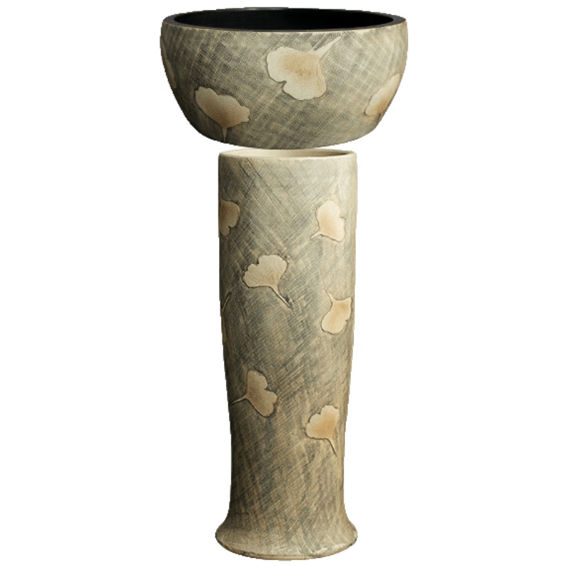 时尚家装陶瓷立柱盆一体式洗手盆柱盆立式落地式立柱式洗脸盆立式柱盆家用 放心购安心抵