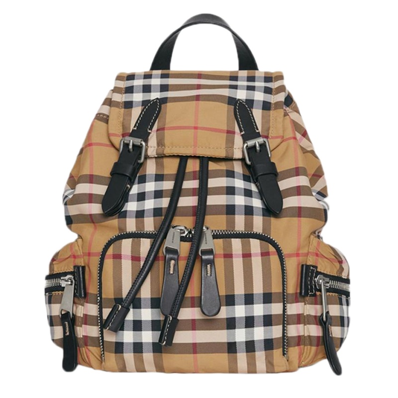 [直营]博柏利(BURBERRY) RUCKSACK男女通用 黄色格纹双肩包 背包 巴宝莉女包