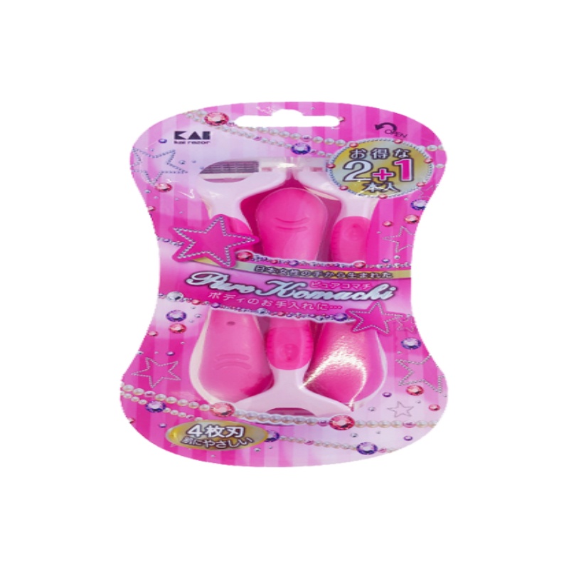 女用四枚刃剃刀（三把装）