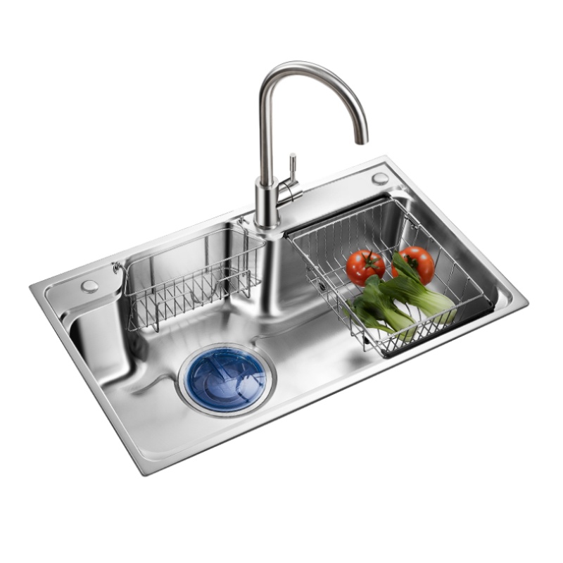 卡贝 厨房水槽双槽家用304不锈钢洗碗槽洗菜盆手工加厚水池菜盆