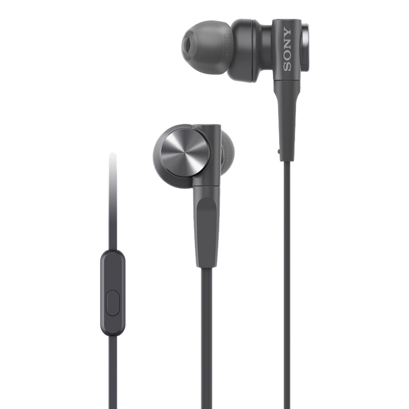 索尼(SONY)重低音立体声免提通话耳机MDR-XB55AP 黑色
