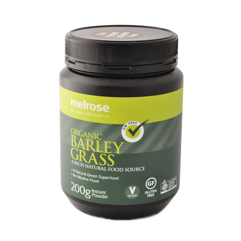 澳洲Melrose麦萝氏 有机大麦草粉 绿瘦子大麦草 膳食纤维粉200g/瓶装 大麦款 膳食营养补充剂