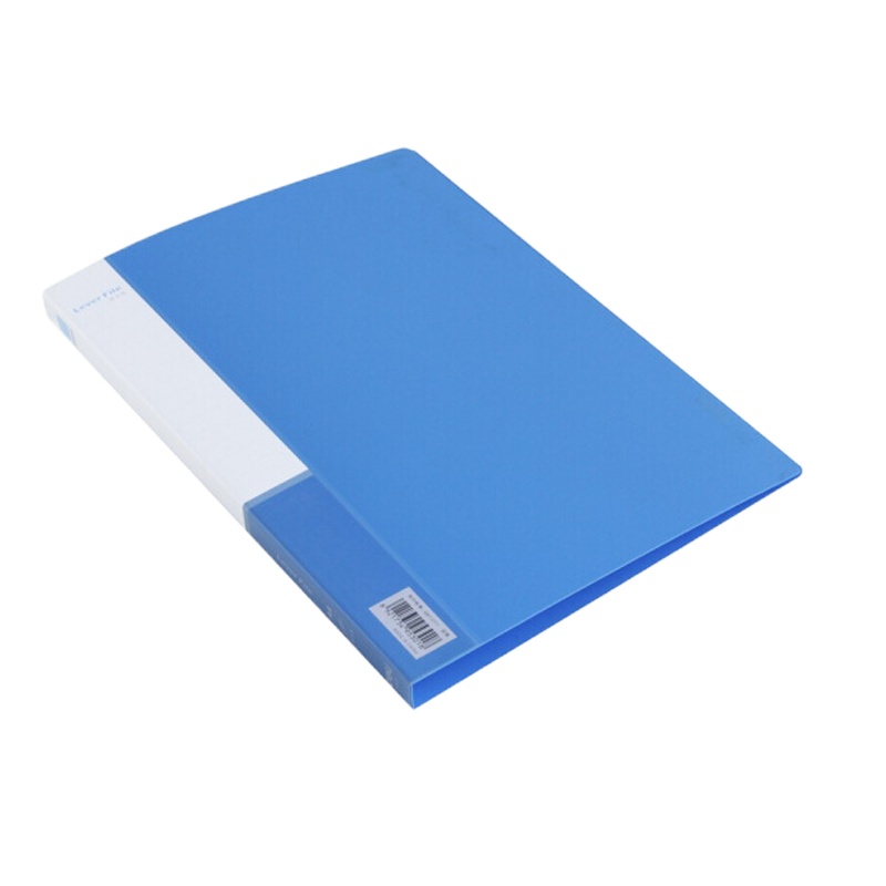 得力 A4单强力夹+插袋 蓝色文件夹 10个装 5301 WCT-1