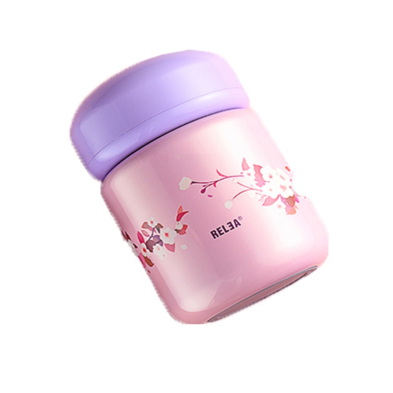 物生物(RELEA)便携焖烧杯小型保温桶闷烧壶罐女学生便当盒餐盒上班族饭盒