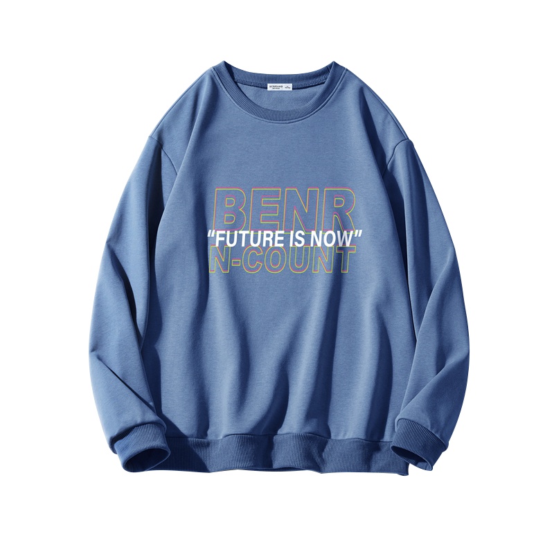 DEBRAND卫衣男春秋潮牌休闲宽松上衣情侣装圆领长袖t恤男士打底衫