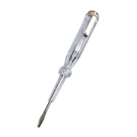 规格[透明笔形测电笔(100V-500V 20支装]电工透明小型挂式笔形一字头100V至500V电源测电笔