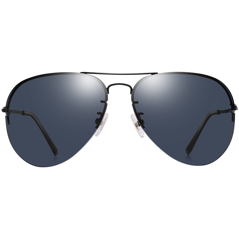 帕森（PARZIN）偏光太阳镜男士 轻盈半框眼镜尼龙镜片潮墨镜开车驾驶眼镜8222