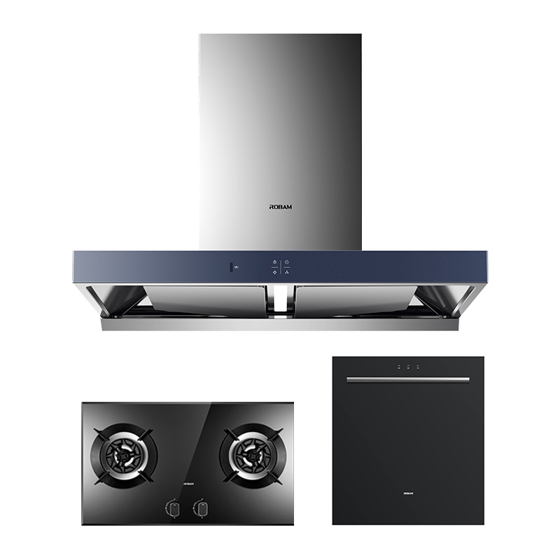 老板(ROBAM)厨电套装 油烟机灶具 洗碗机65X2+57B0T+WB795X厨电三件套 家用套装