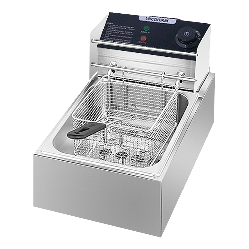 乐创(lecon)电炸炉 LC-DZL05商用油炸锅 5升单缸大容量 小吃炸串机炸薯条机炸油条机 2500W大功率电炸