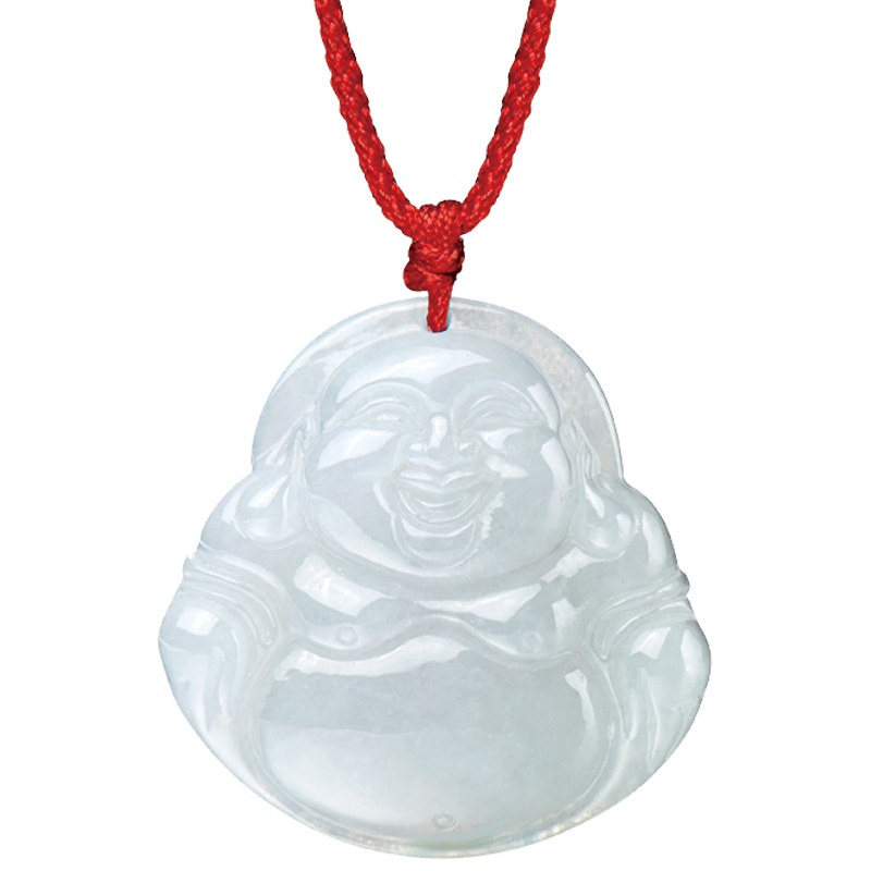 周大福大气福态平安佛公翡翠玉吊坠K61958