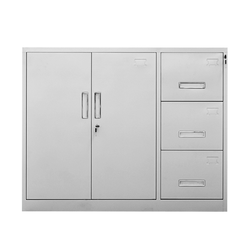 梦商 加宽右三斗下节移门柜 办公移门文件柜 1180*1050*390mm/个