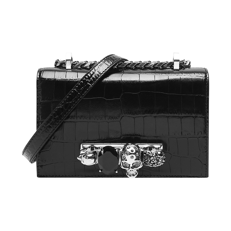 亚历山大·麦昆 ALEXANDER MCQUEEN 女士牛皮革手提单肩斜挎包迷你款653134 1HB0Y