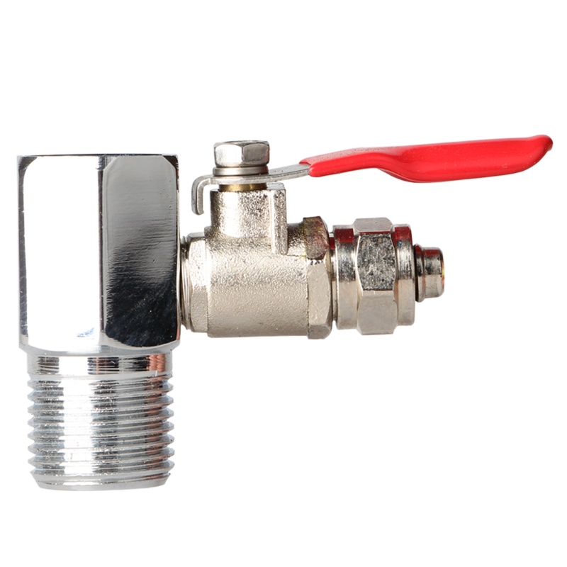 欧美星净水器配件 进水三通球阀 4分转3分PE管球阀 3分水龙头角阀 家用龙头转换阀自来水分水器 金属进水三通+3分球阀