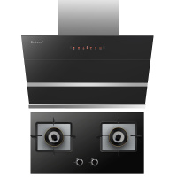 康宝(Canbo)抽油烟机灶具套装 大吸力侧吸油烟机 挥手智控自动清洗 脱排烟灶套装BE209X+QB323天然气