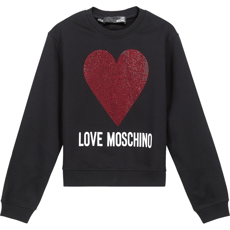 LOVE MOSCHINO 爱莫斯奇诺 女士 棉质圆领长袖运动衫卫衣 W6306 16 M3928