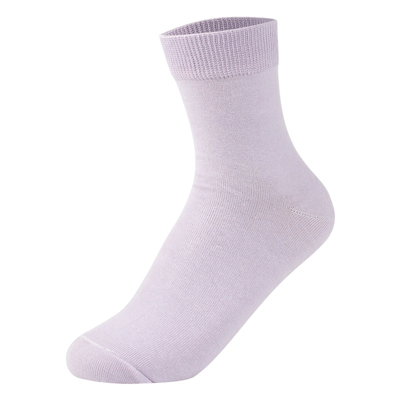 浪莎正品袜子女中筒袜纯棉四季常规黑色女袜纯色全棉袜女士长袜潮