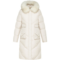 鸭鸭2019秋冬新款长款羽绒服女韩版连帽加长过膝冬-521614