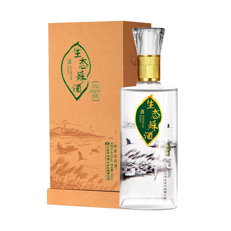 双沟苏酒 地锦 40.8度 500ml 单瓶装 绵柔型白酒