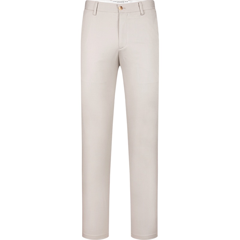 【含桑蚕丝】柒牌男装休闲裤2021夏季修身弹力抗皱青年直筒长裤