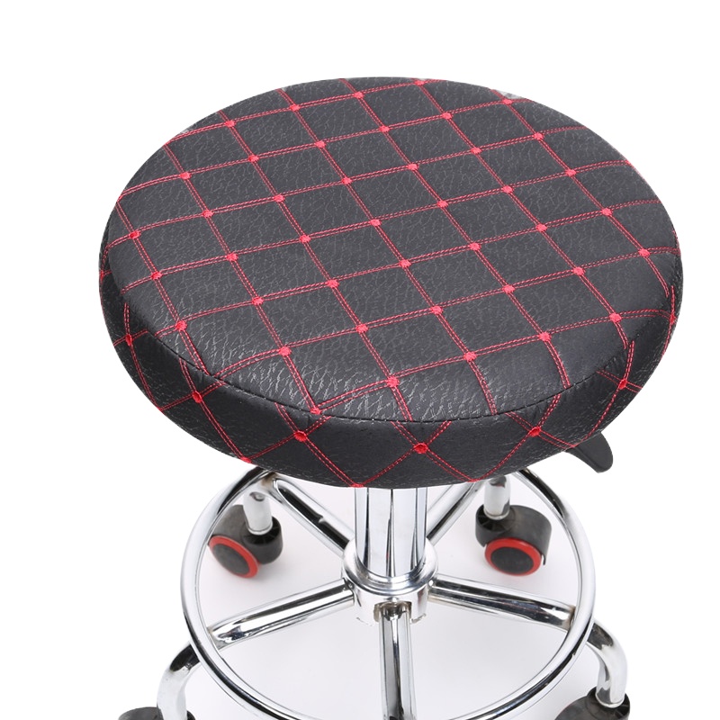 圆凳座套布面直径33cm/包边10cm/紫色或黑底红格子