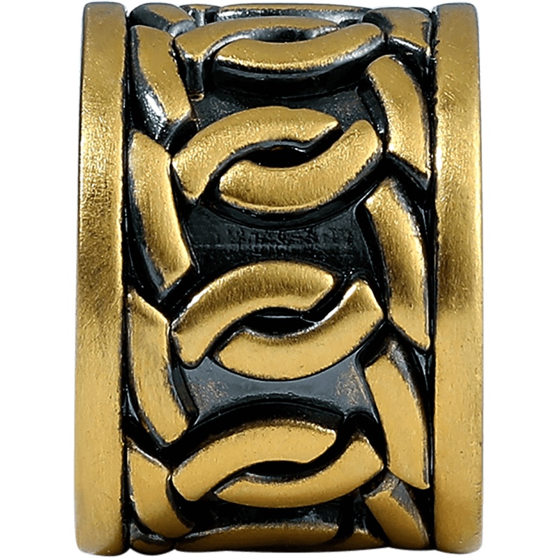 周大生黄金运珠串男女款 藤蔓图腾纹复古金手饰硬金工艺氪金玩家